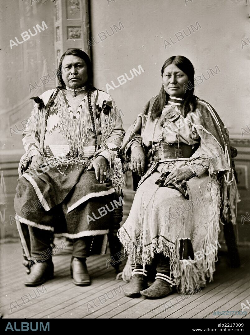 Indian Group. Chief Ouray & Chipeta (Ute Tribe).