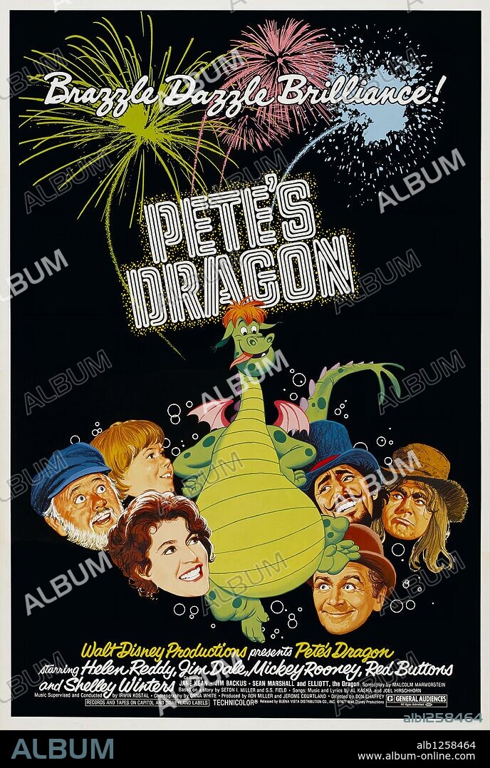 Poster de PEDRO Y EL DRAGÓN ELLIOT, 1977 (PETE'S DRAGON), dirigida por DON CHAFFEY. Copyright WALT DISNEY PRODUCTIONS.
