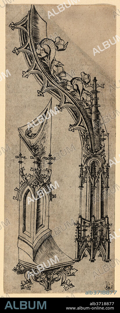 GERMAN 15TH CENTURY. Gothic Letter "D". Dated: c. 1480/1500. Medium: engraving.