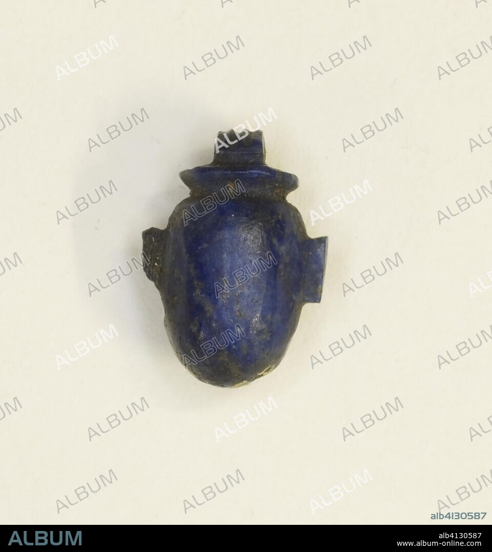 ANCIENT EGYPTIAN. Amulet of a Heart. Egyptian. Date: 1070 BC-656 BC. Dimensions: 1.3 × 1 × 0.3 cm (1/2 × 3/8 × 1/8 in.). Lapis Lazuli. Origin: Egypt.