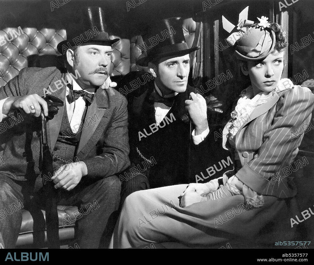 BASIL RATHBONE IDA LUPINO y NIGEL BRUCE en SHERLOCK HOLMES CONTRA