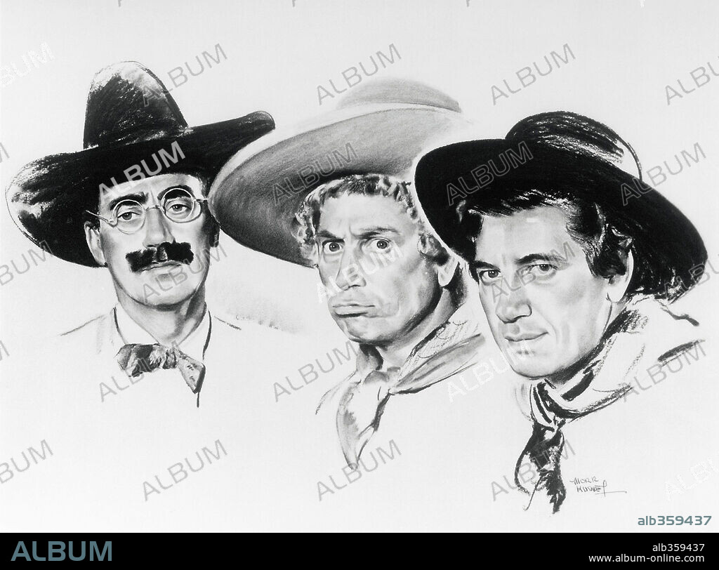 CHICO MARX, GROUCHO MARX, HARPO MARX and THE MARX BROTHERS in GO WEST ...