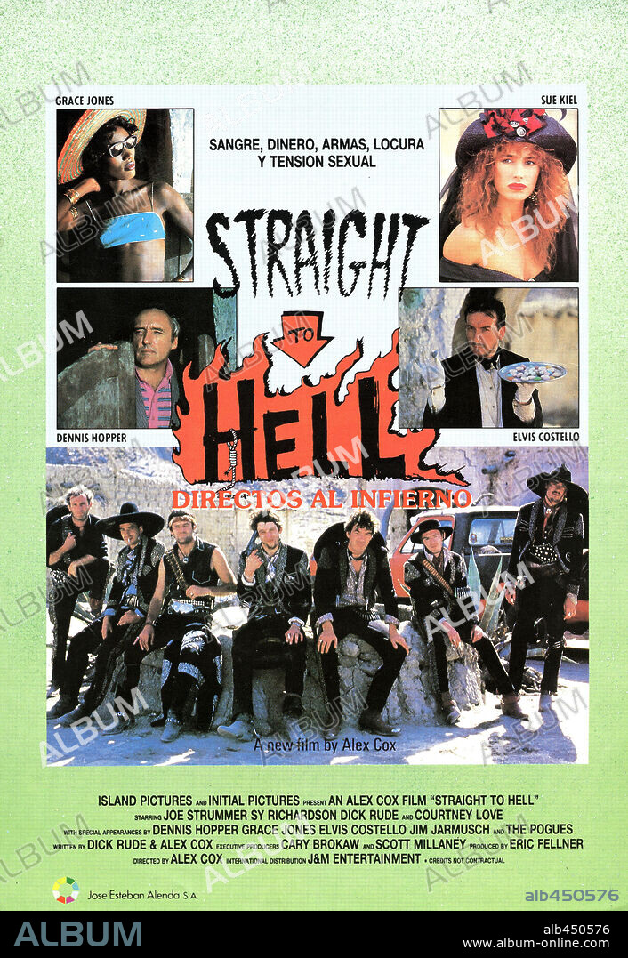 Poster of STRAIGHT TO HELL, 1987, directed by ALEX COX. Copyright MIRACLE FILMS.