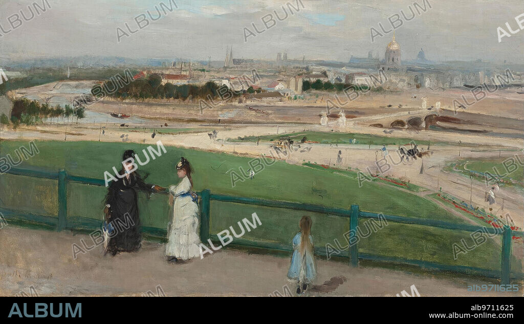 Berthe MORISOT/ View of Paris from the Trocadero, 1871-73. Oil on canvas. 46 × 81.6 cm.