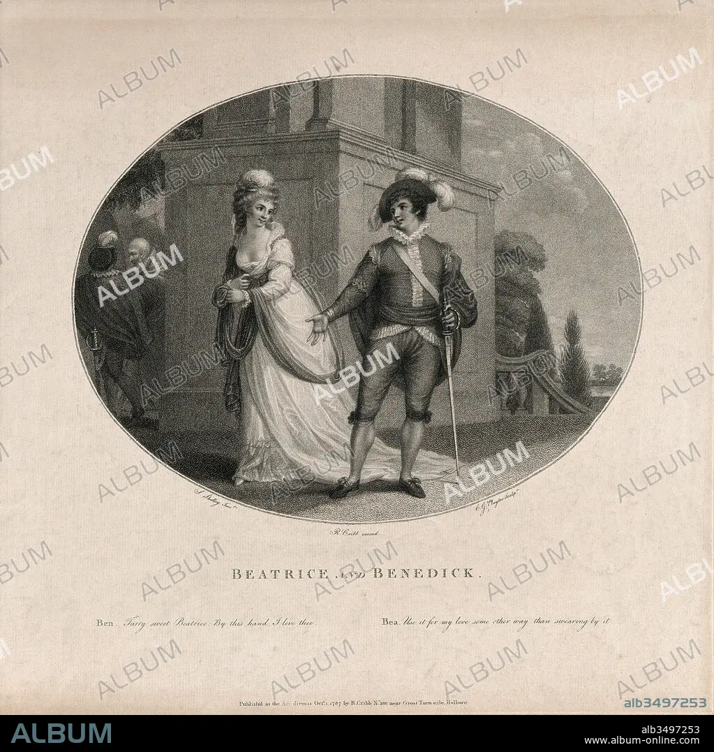 Drawings and Prints Print Beatrice and Benedick Shakespeare