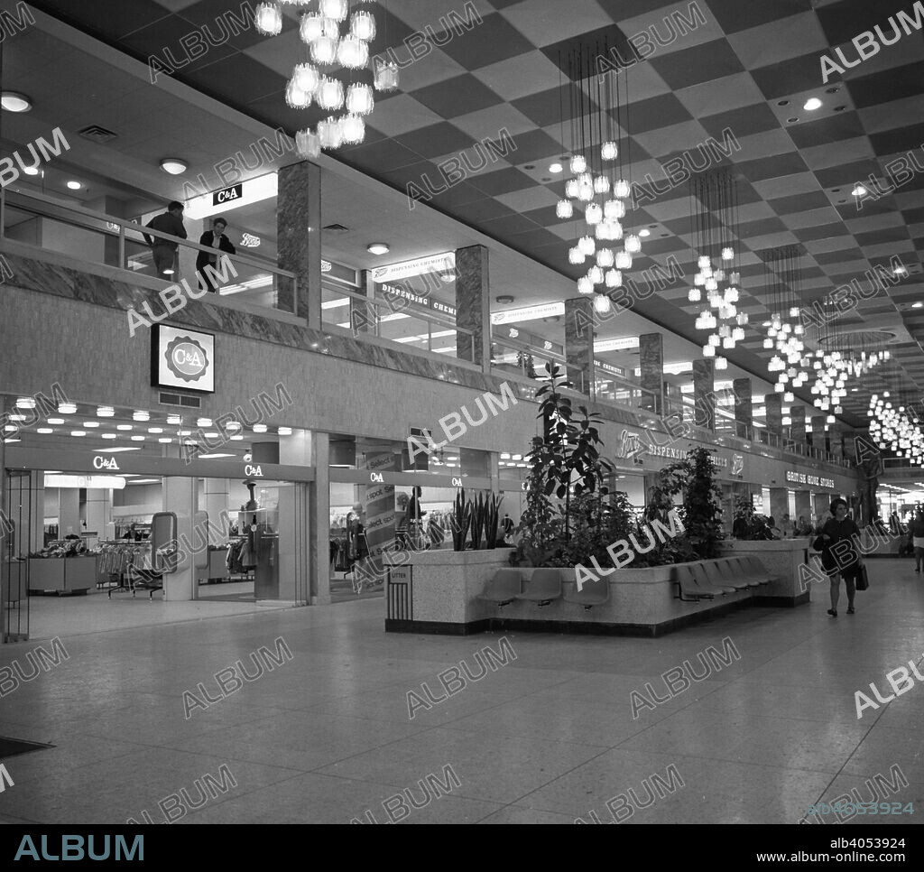 The new Arndale Shopping Centre, Doncaster, South Yorkshire, 1969. The new Arndale Centre in Doncaster opened in 1969. The new generation of shopping centres was set to revolutionise shopping in the same way that the development of the supermarket did in the post war years. This new development in Doncaster has undergone a few refurbishments over the years and the name C&A no longer appears in the UK. Boots and British Home Stores still occupied the same shop units some forty years after the photograph was taken.