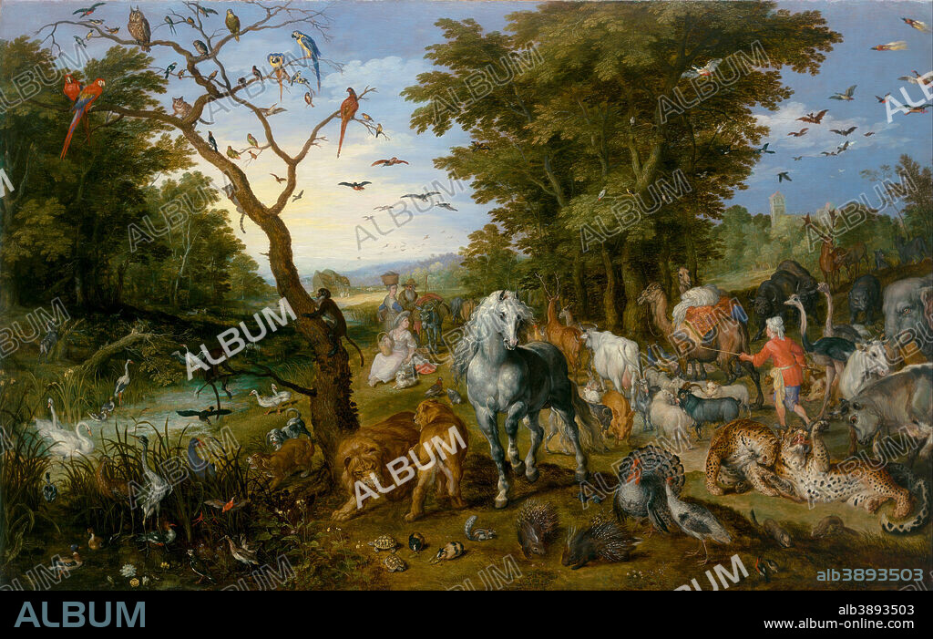 noah's ark oil painting