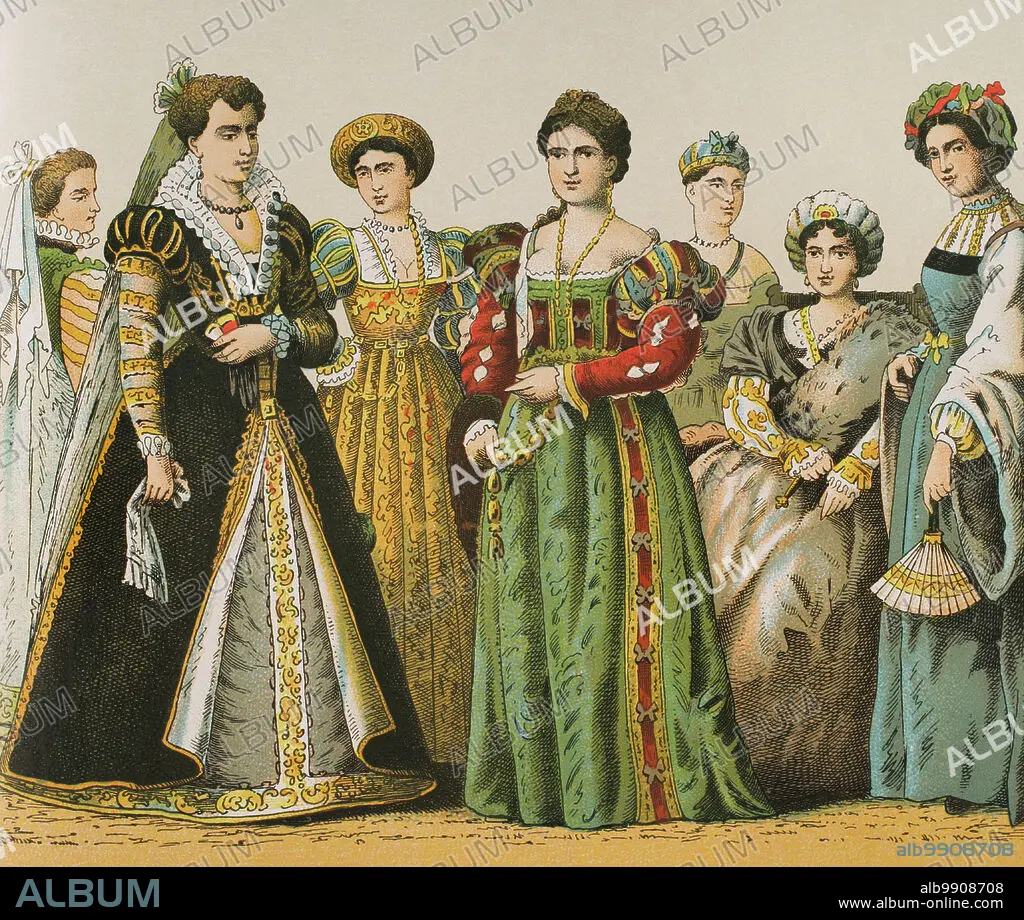 Middle ages women's clothing