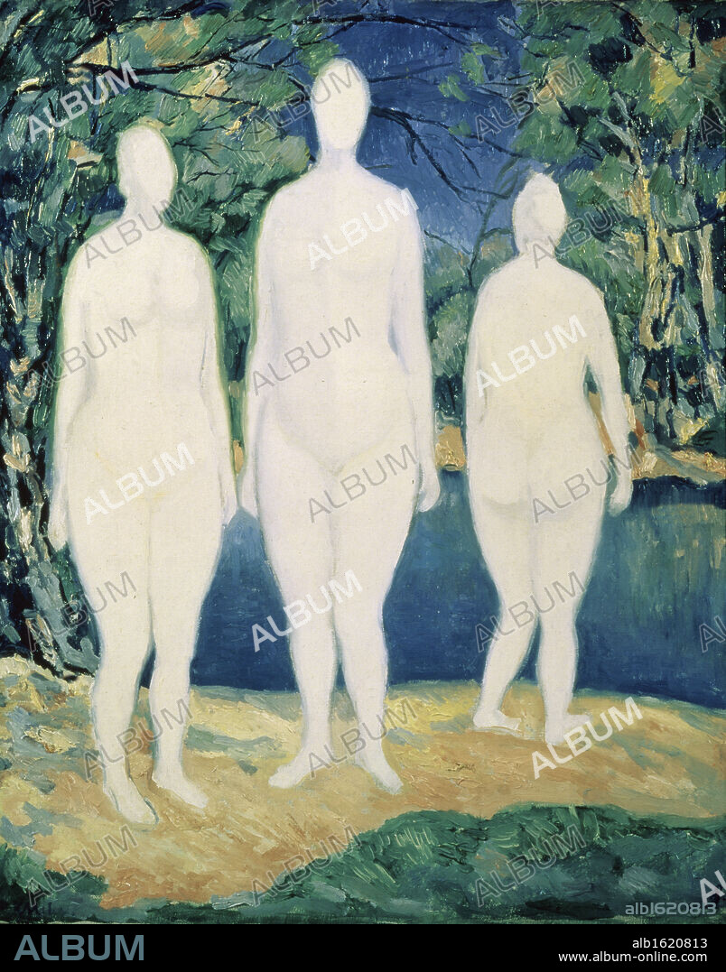 Three Nude Figures 1908 Kasimir Malevich (1878-1935/Russian) Russian State  Museum, St. Petersburg. - Album alb1620813