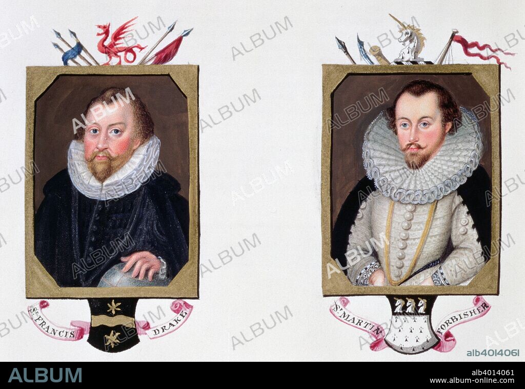 Sir Francis Drake and Sir Martin Frobisher 16th century English