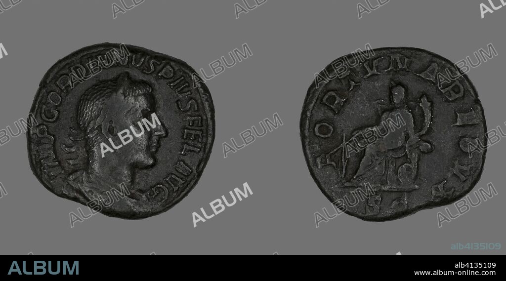 ANCIENT ROMAN. Sestertius (Coin) Portraying Emperor Gordianus. Roman ...