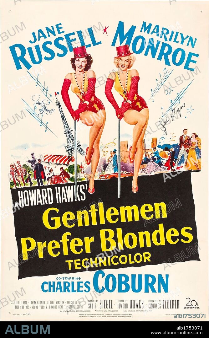 Poster Of Gentlemen Prefer Blondes 1953 Directed By Howard Hawks