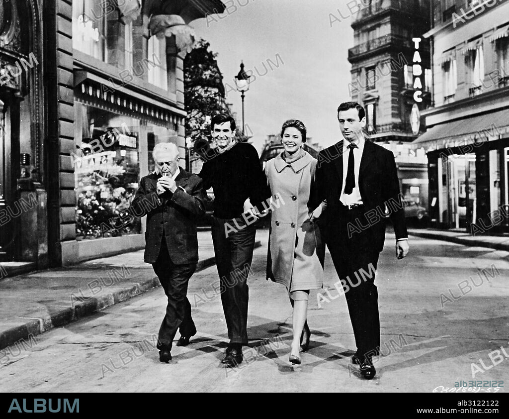 ANATOLE LITVAK, ANTHONY PERKINS, INGRID BERGMAN y YVES MONTAND en NO ME ...