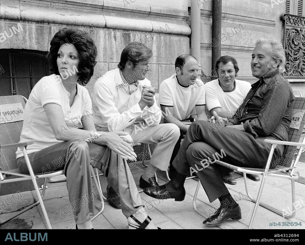 JOAN COLLINS, ROGER MOORE and TONY CURTIS in THE PERSUADERS!, 1971, directed by LESLIE NORMAN. Copyright ITC.