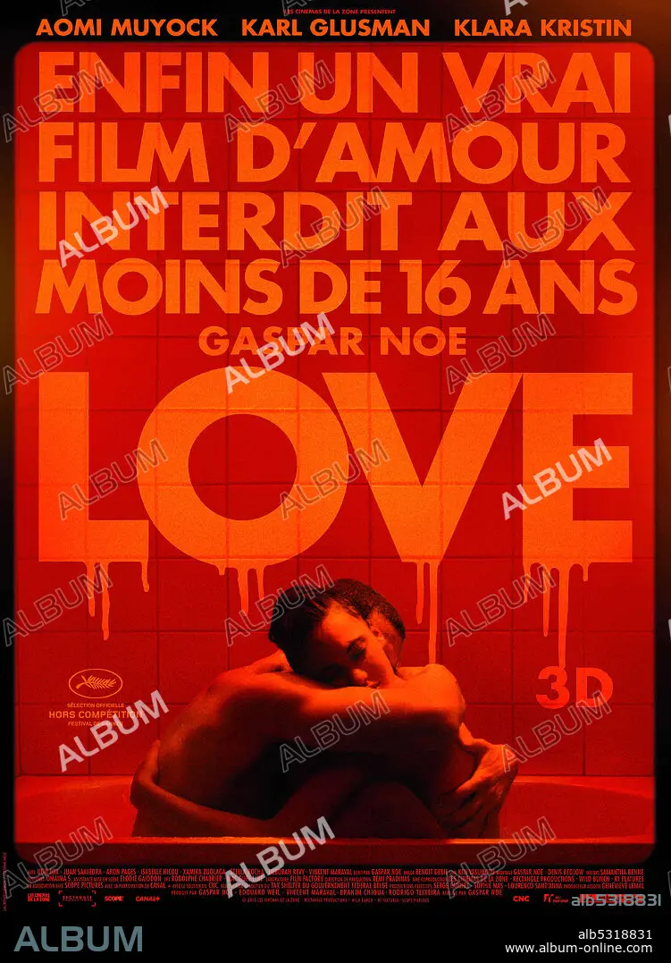 Poster of LOVE, 2015, directed by GASPAR NOE. Copyright WILD BUNCH. - Album  alb5318831