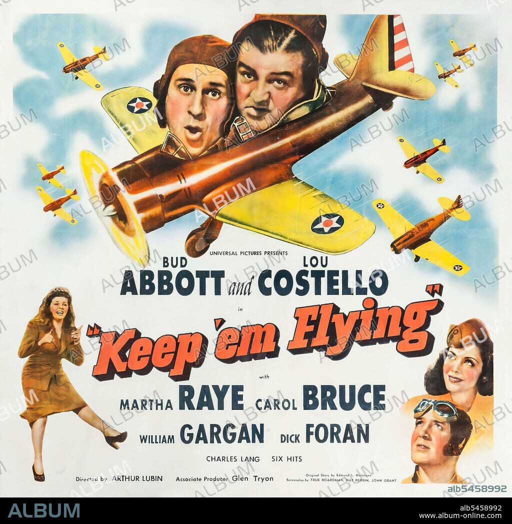 BUD ABBOTT and LOU COSTELLO in KEEP 'EM FLYING, 1941, directed by ARTHUR LUBIN. Copyright UNIVERSAL PICTURES.