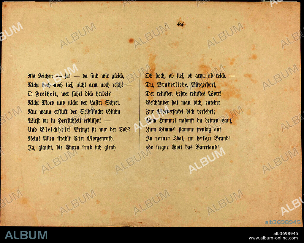 ALFRED RETHEL. Auch ein Todtentanz: Text Page. Dated: 1849. Medium: typeset printing.