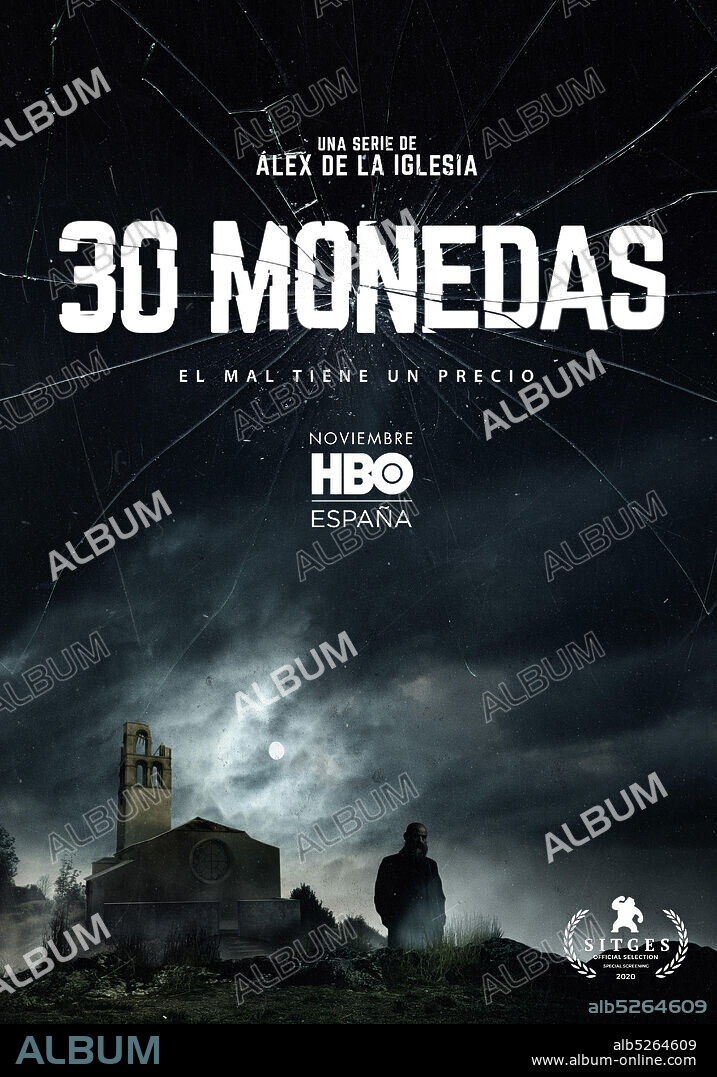 Plakat zu 30 MONEDAS, 2020, unter der Regie von ALEX DE LA IGLESIA. Copyright Greenlit Productions / Pokeepsie Films.