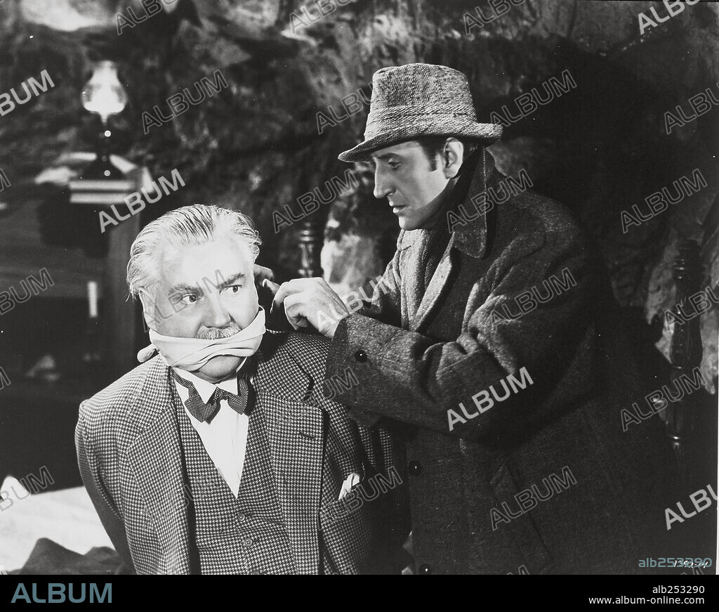 BASIL RATHBONE and NIGEL BRUCE in SHERLOCK HOLMES AND THE HOUSE OF