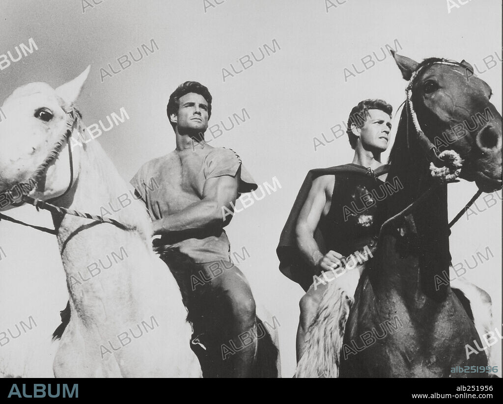 GORDON SCOTT and STEVE REEVES in DUEL OF THE TITANS, 1961 (ROMOLO E REMO), directed by SERGIO CORBUCCI.