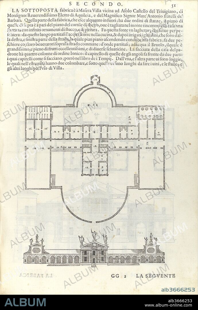 Villa Barbaro from I quattro libri dell architettura di Andrea