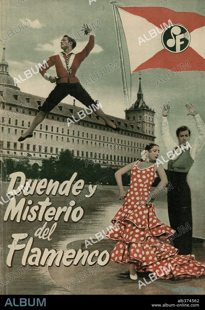 Plakat zu DUENDE Y MISTERIO DEL FLAMENCO, 1952, unter der Regie von EDGAR NEVILLE. Copyright EDGAR NEVILLE PRODUCCION/SUEVIA FILMS.