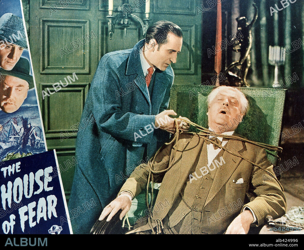 BASIL RATHBONE and NIGEL BRUCE in SHERLOCK HOLMES AND THE HOUSE OF