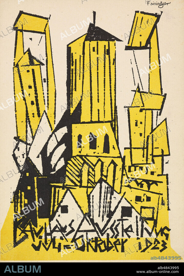 LYONEL FEININGER. Bauhaus exhibition. Postcard.