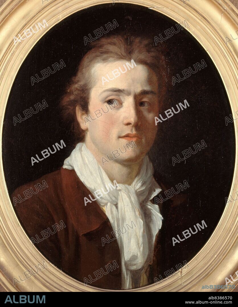 JOSEPH BENOîT SUVéE. Portrait of Paul-Guillaume Lemoine, known as 'the Roman' (1755-?), architect, c1772 — 1782.