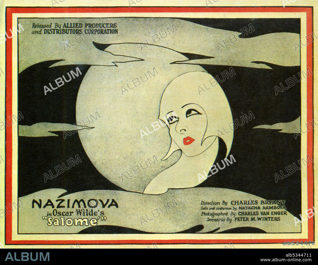 Poster of SALOME, 1922, directed by CHARLES BRYANT. Copyright UNITED ARTISTS.