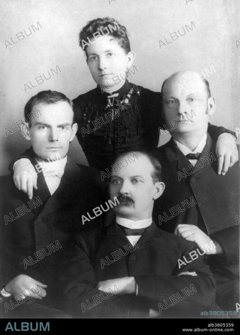 Group picture of Robert, Henrietta, Cole and James Younger. After the Civil war, the brothers formed the James-Younger gang with Frank and Jesse James. The gang was centered in the state of Missouri. Their crimes began in 1866 but dissolved in 1876, after the capture of the Younger brothers in Minnesota after the ill-fated attempt to rob the Northfield First National Bank. The James brothers made it back to Missouri, but the three Youngers did not. They and another gang member, Charlie Pitts, waged a gun battle with a local posse in a wooded ravine west of Madelia, Minnesota. Pitts was killed, and Cole, Jim, and Bob Younger were badly wounded and captured. They pleaded guilty to their crimes to avoid being hanged and were sentenced to life in prison at the Stillwater Prison on November 18, 1876. Bob died in in 1889, of tuberculosis. Cole and Jim were paroled in 1901. Jim committed suicide in 1902. In 1912 Cole declared that he had become a Christian and repented of his criminal past. He died in 1916 at the age of 72.