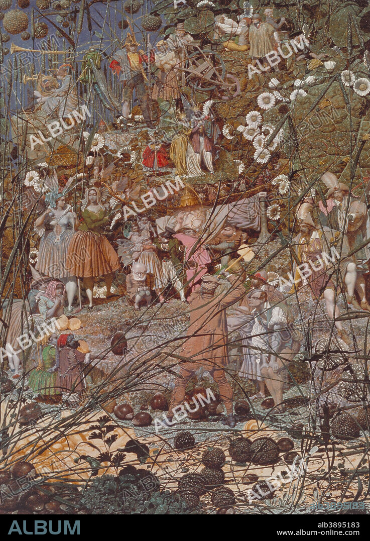 RICHARD DADD. The Fairy Feller's Master-Stroke. Date/Period: Ca. 1855. Painting. Oil on canvas. Height: 54 cm (21.2 in); Width: 394 cm (12.9 ft).