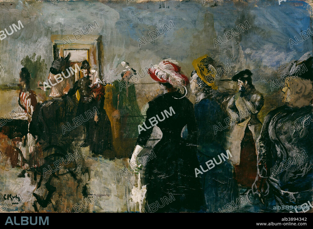 CHRISTIAN KROHG. Albertine. Date/Period: 1917. Painting. Olje på lerret. Width: 75 cm. Height: 51 cm.