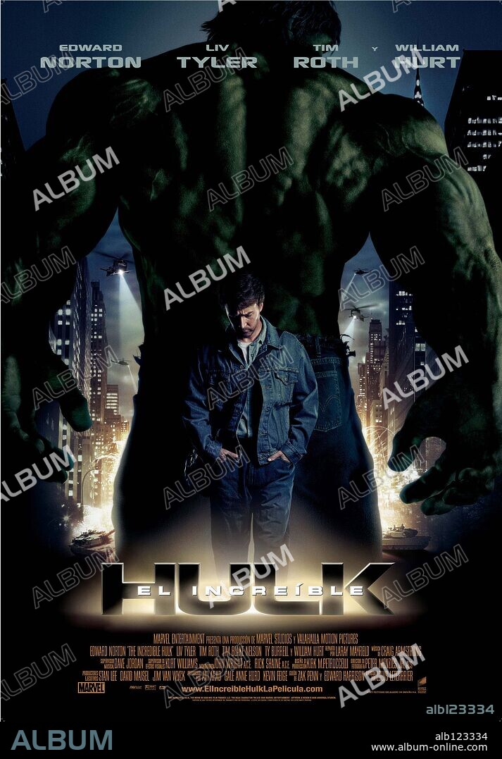 Poster of THE INCREDIBLE HULK, 2008, directed by LOUIS LETERRIER. Copyright MARVEL ENTERPRISES/MARVEL STUDIOS/VALHALLA MOTION PICTURES.