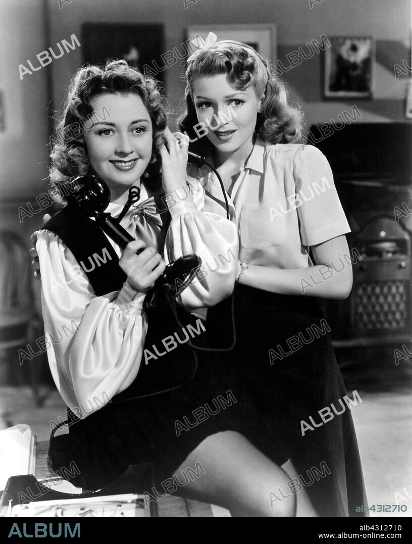 JOAN BLONDELL and LANA TURNER in TWO GIRLS ON BROADWAY, 1940, directed by S. SYLAN SIMON. Copyright M.G.M.