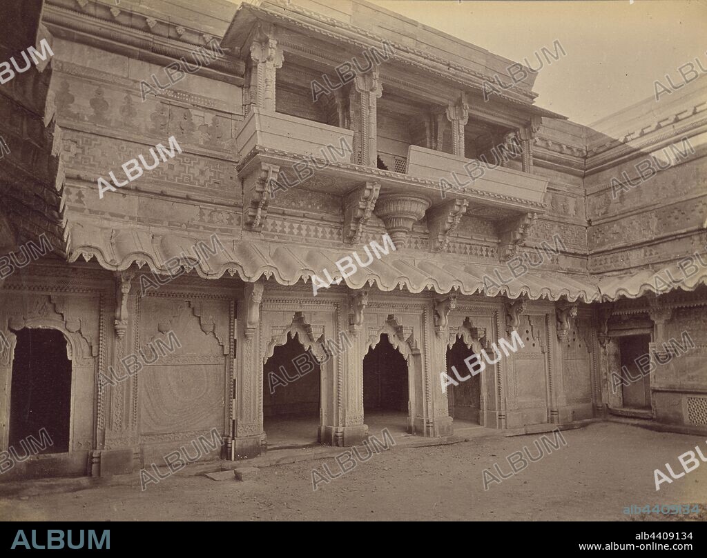 Interior of Man Mandir, Gwalior, Lala Deen Dayal (Indian, 1844 - 1905), Gwalior, Madhya Pradesh, India, 1882, Albumen silver print, 19.4 × 26 cm (7 5/8 × 10 1/4 in.).