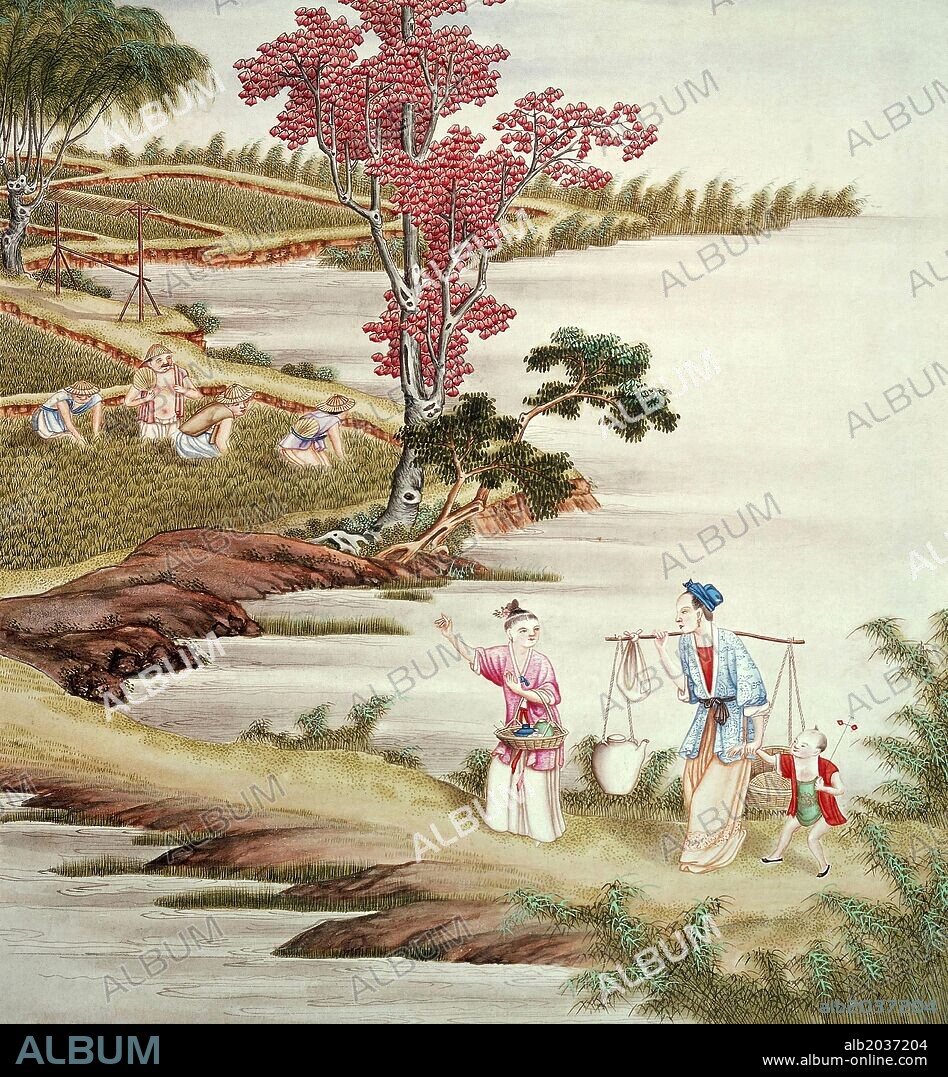 'Farmers planting tea'.