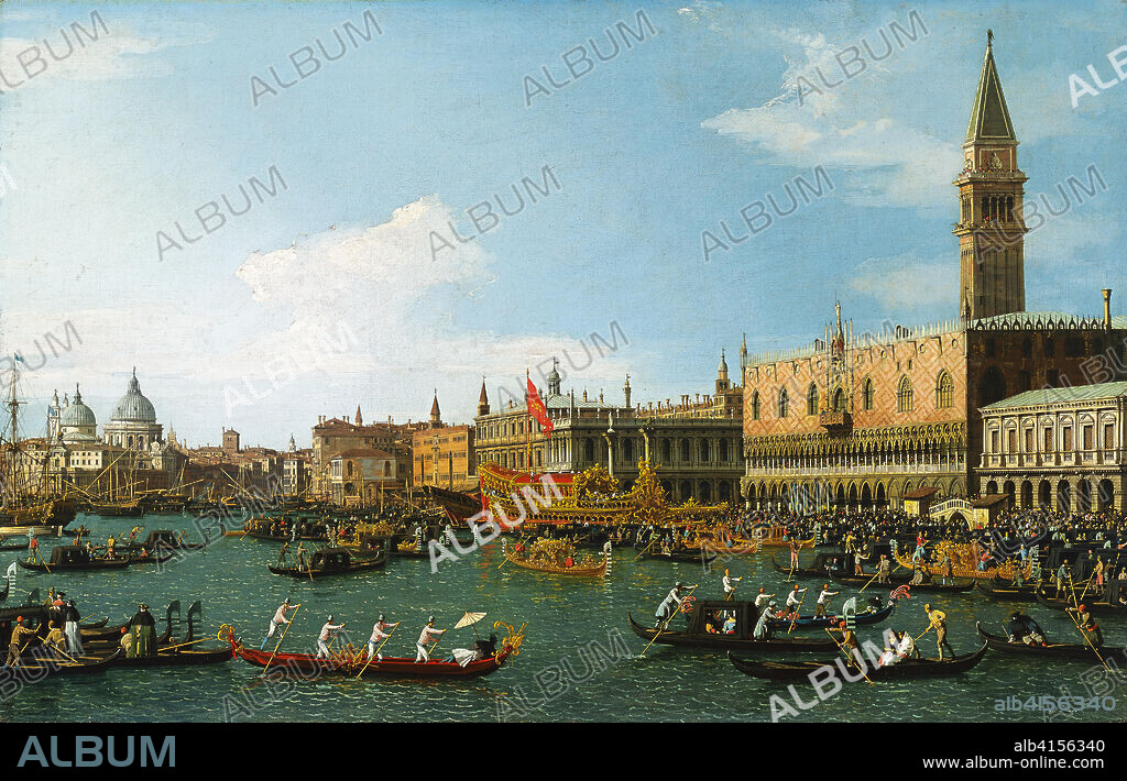Canaletto (Venice 1697 - 1768). The Bucintoro (ca. 1745 - 1750). Oil on canvas. 57 x 93 cm.