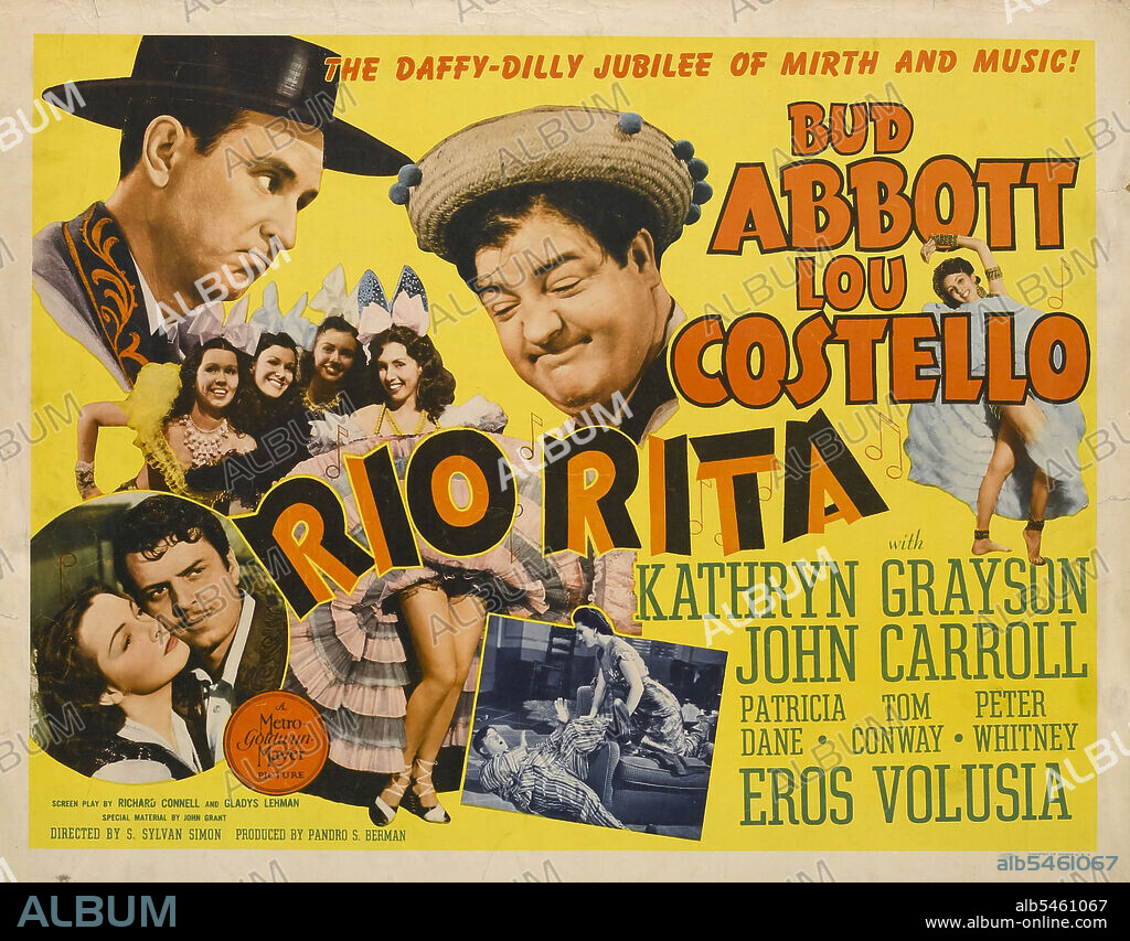 BUD ABBOTT and LOU COSTELLO in RIO RITA, 1942, directed by S. SYLAN ...