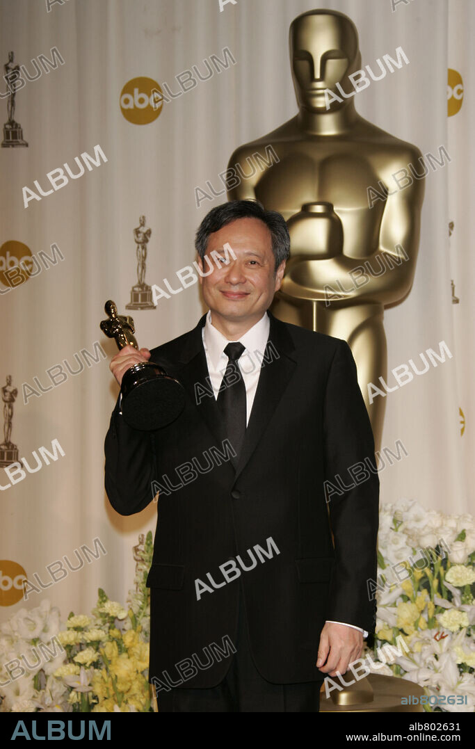 Mar 05, 2006; Hollywood, CA, USA; OSCARS 2006: ANG LEE in the press room holding his Oscar for 'Best Achievement in Directing' for 'Brokeback Mountain' at the 78th Annual Academy Awards held at the Kodak Theatre in Hollywood. Mandatory Credit: Photo by Tama Herrick / ZUMA Press. (©) Copyright 2006 by Tama Herrick. 05/03/2006