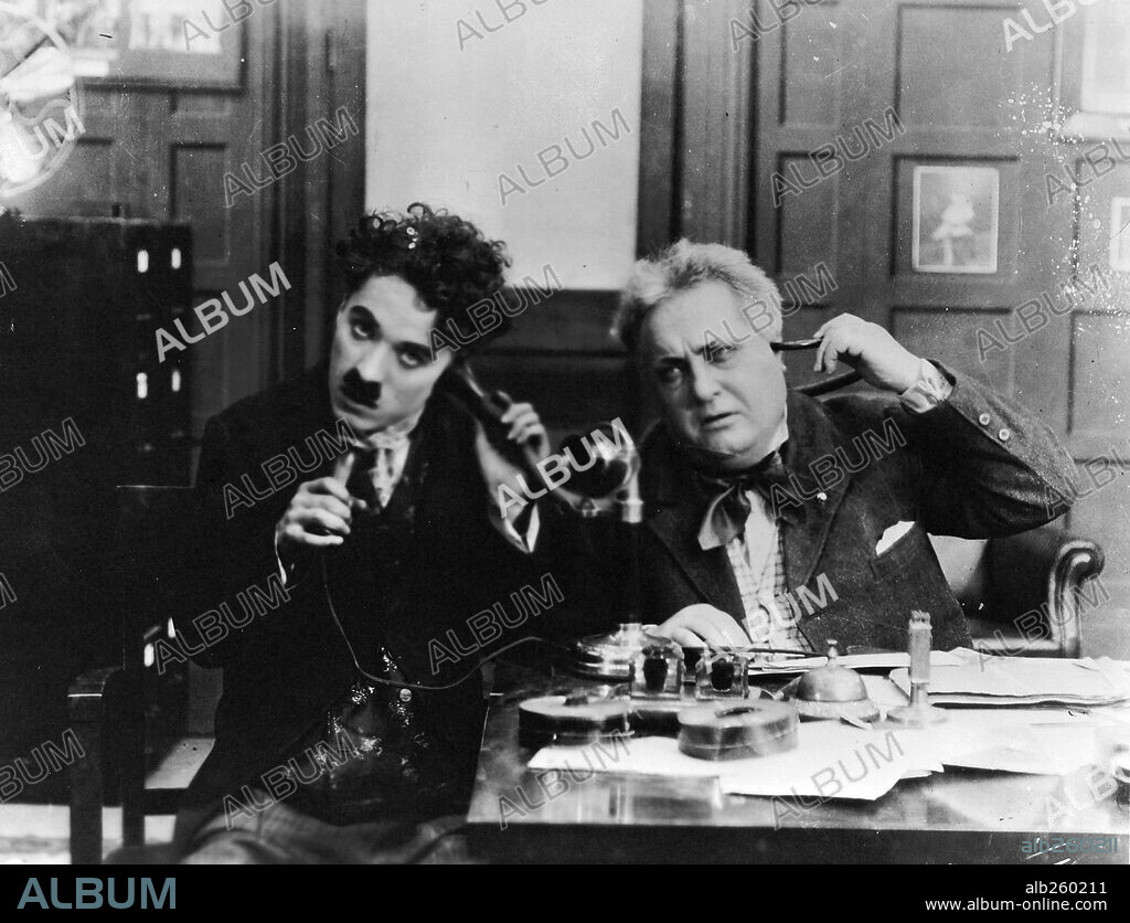 CHARLIE CHAPLIN in HIS NEW JOB, 1915, directed by CHARLES CHAPLIN. Copyright ESSENAY.