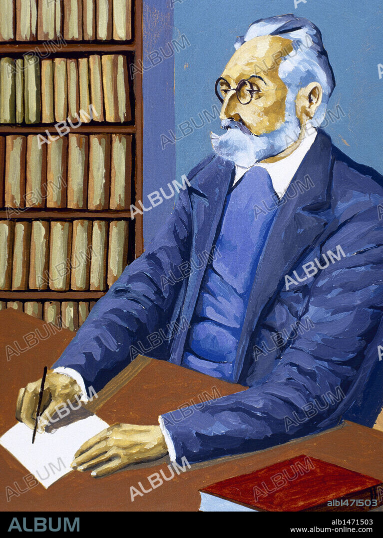 UNAMUNO, Miguel de (1864-1936). Escritor español. Dibujo.