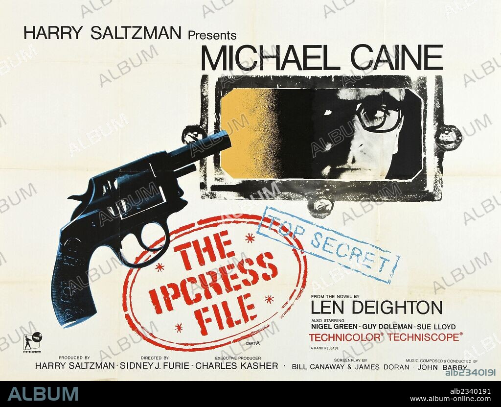 Poster of THE IPCRESS FILE, 1965, directed by SIDNEY J. FURIE. Copyright RANK/UNIVERSAL.