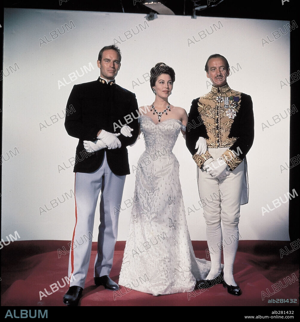 AVA GARDNER, CHARLTON HESTON and DAVID NIVEN in 55 DAYS AT PEKING, 1963 ...