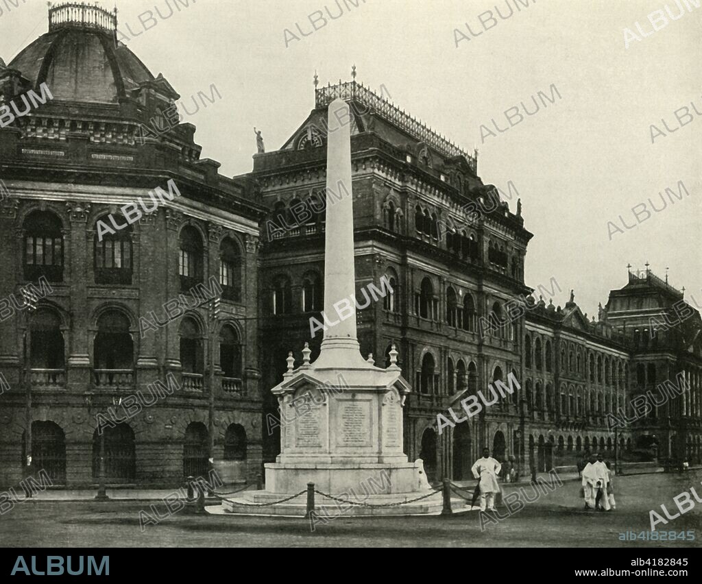 'Replica of the Holwell Monument Erected by Lord Curzon', 1925. From British Government in India, Volume One, by Lord Curzon of Kedleston. [Cassell and Company Ltd, London, New York, Toronto and Melbourne, 1925].