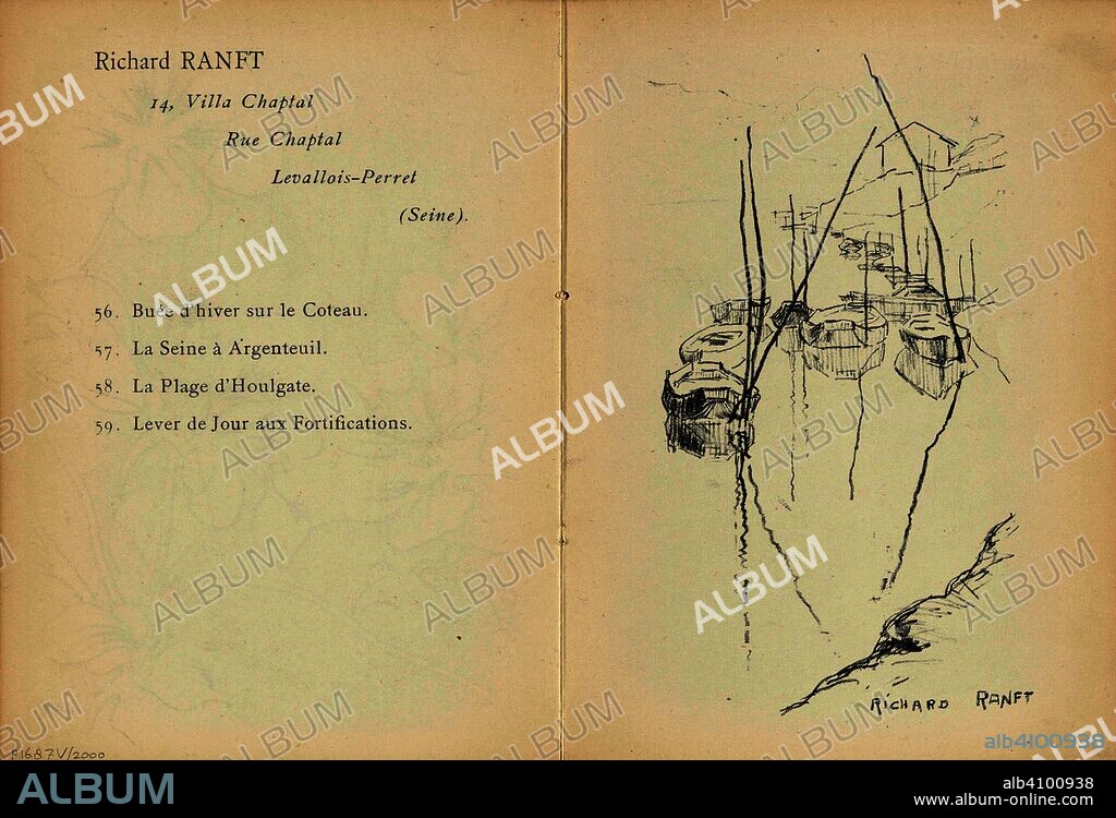 RICHARD RANFT. Small harbour (Petit port). Dimensions: 18.5 cm x