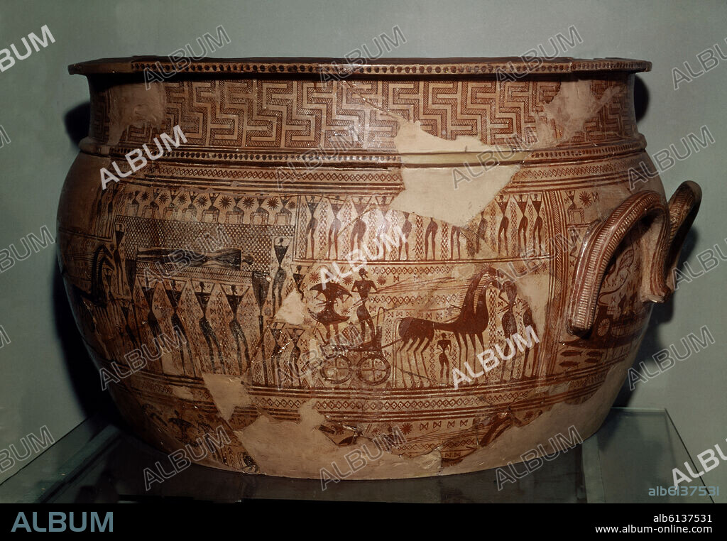 Dipylon Master. Krater. Terracotta (1.55 m. high). Early geometric. Paris, musée du Louvre.