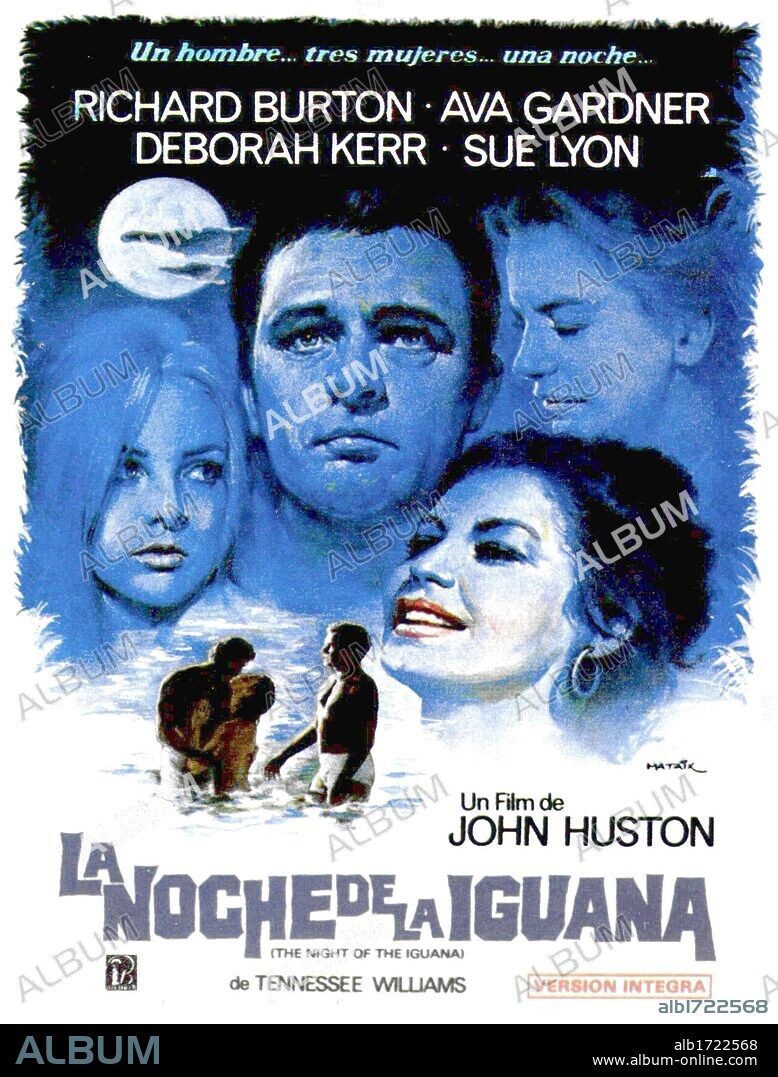 Poster of THE NIGHT OF THE IGUANA, 1964, directed by JOHN HUSTON. Copyright M.G.M.