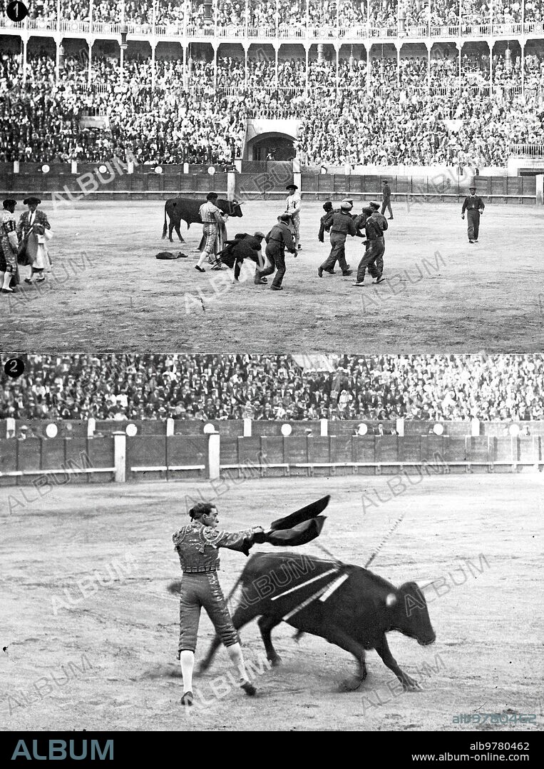 Cogida del matador Miguel gallardo en su primer Toro - Album alb9780462