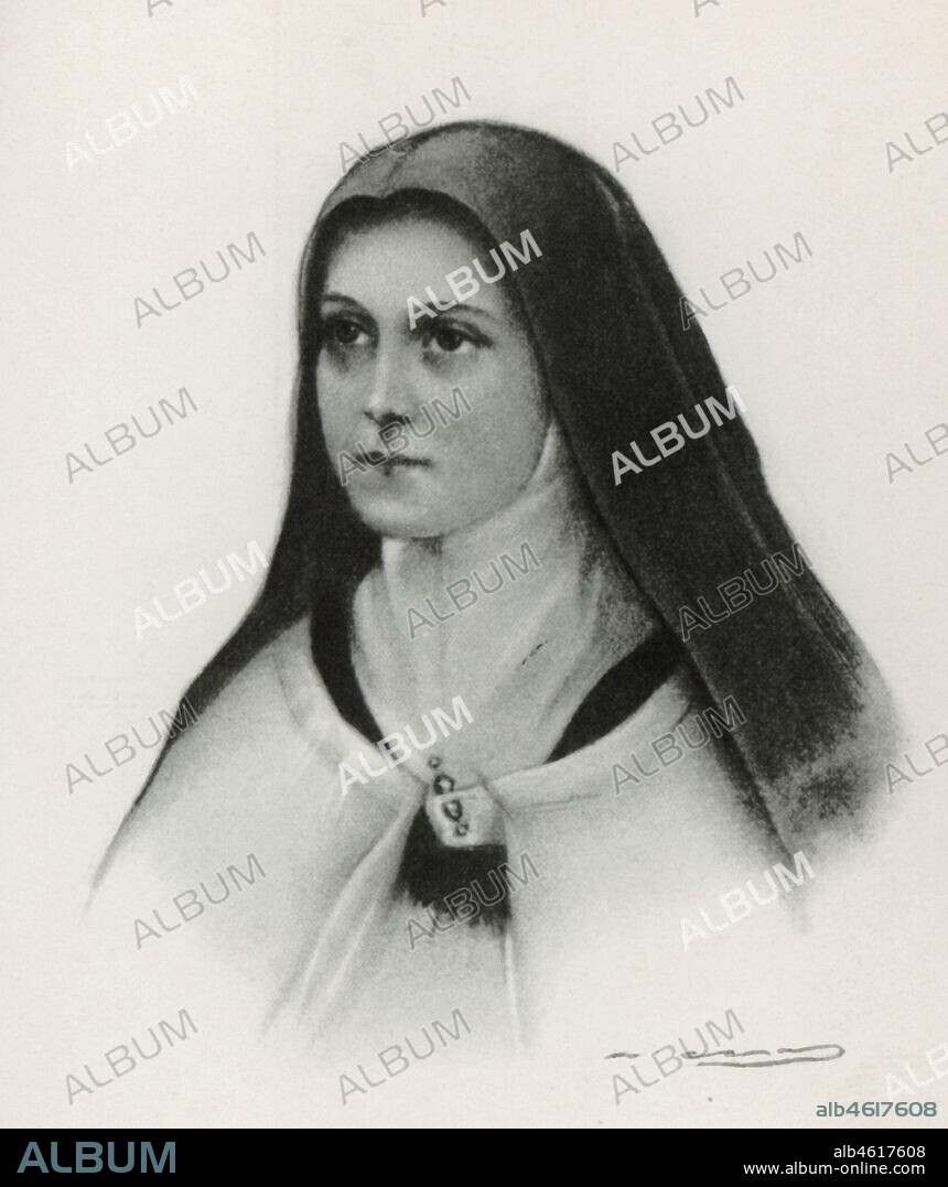 Teresa de Lisieux (1873-1897), santa Teresa del niño Jesús, religiosa carmelita francesa, doctora de la iglesia, profesora.